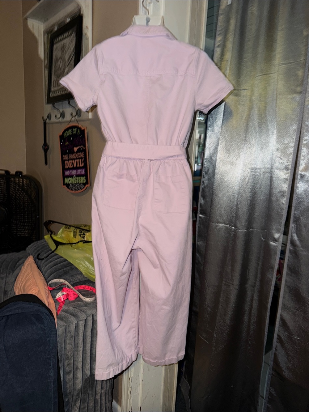 Women’s Light Pink Utility Jumpsuit size small - Picture 6 of 7